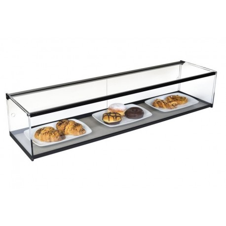 Vitrina neutra cristal recto con puertas traseras