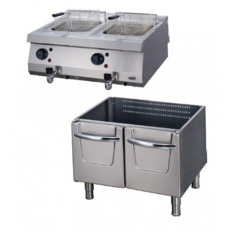Freidora a gas 12-12 con mueble fondo 700