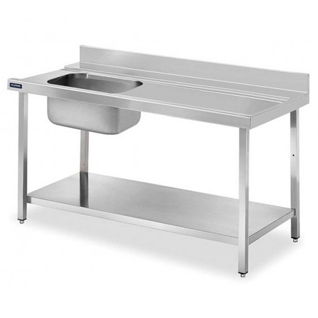 Mesa de Entrada Prelavado Cubeta Izquierda Sin Estante (Varias Medidas)