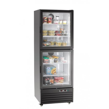 Frigorífico congelador 430l puertas cristal