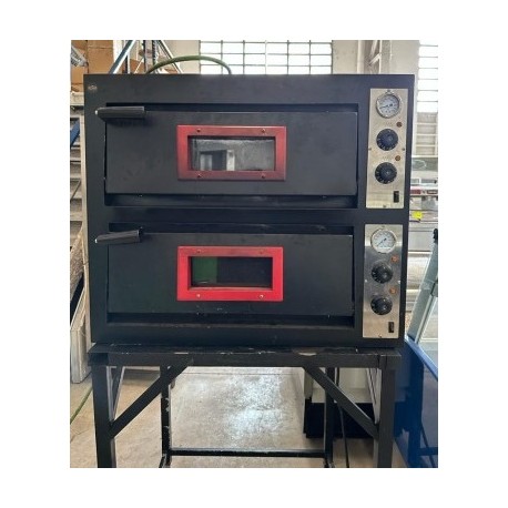 Horno de pizzas doble 4 + 4 dim 30 con soporte- OCASIÓN