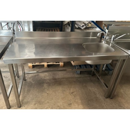 Mesa de trabajo de inox Fondo 60cm- Baysan