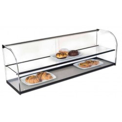 Vitrina Neutra Cerrada 2 pisos cristal curvo